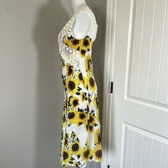HOPE FOR FLOWERS BY TRACY REESE Silk Francoise Sleeveless Midi Dress Sz 6P - Picture 7 of 16